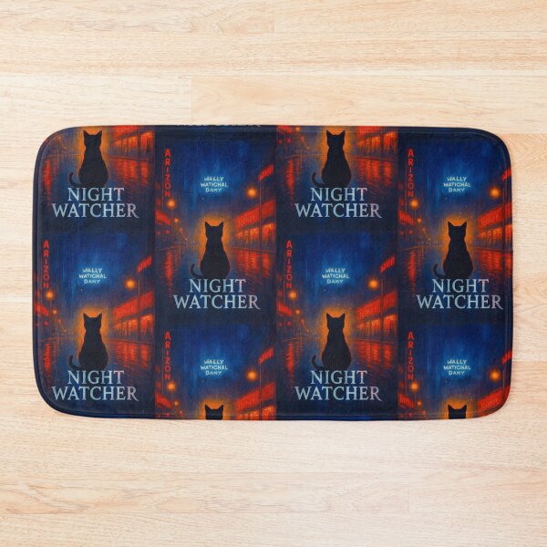 Item preview, Night Watcher - Feline Protector  designed and sold by CleverCulture.