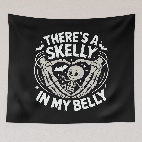 Item preview, There Skelly In My Belly Skeleton Women Halloween Maternity designed and sold by clothesy7.