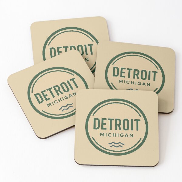 Item preview, Detroit Michigan Modern Minimal Badge Design designed and sold by American Travels.