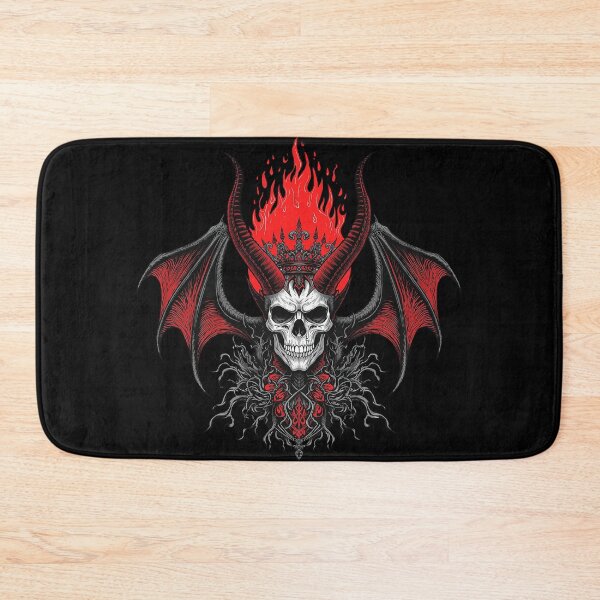 Item preview, Demon skull with flame crown designed and sold by Hans-Design.