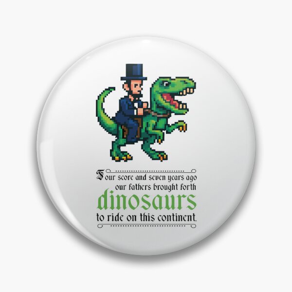 Item preview, Lincoln Riding a Dinosaur designed and sold by CtrlAltGalaxy.