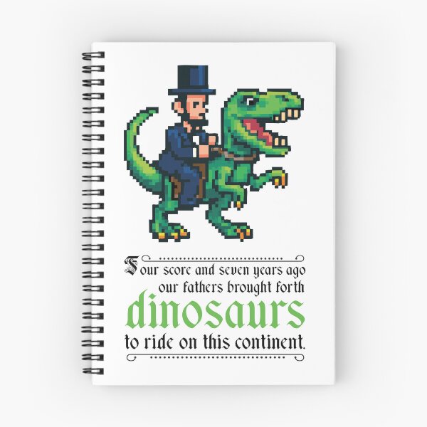 Item preview, Lincoln Riding a Dinosaur designed and sold by CtrlAltGalaxy.