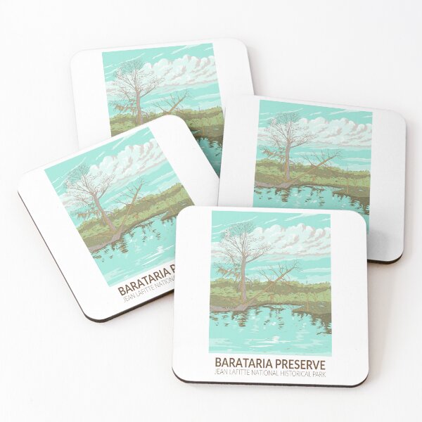 Item preview, Barataria Preserve Louisiana Illustration Travel Art Vintage designed and sold by KrisSidDesigns.