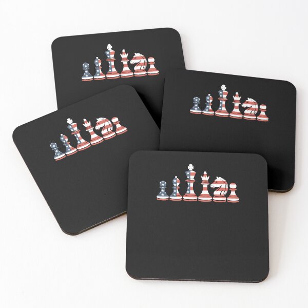 Item preview, American flag Chess pieces patriotic chess player USA designed and sold by snowry.