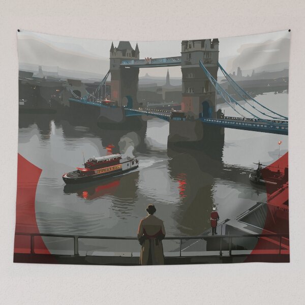 Item preview, The Thames reflects lights from iconic bridges and buildings designed and sold by Honu2025.