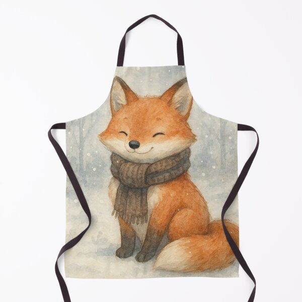 Item preview, Woodland Fox in Winter Snow Watercolor designed and sold by CreatedbyKandJ.