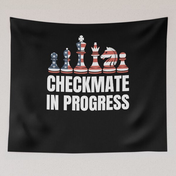 Item preview, Checkmate in progress American flag chess pieces USA player designed and sold by snowry.
