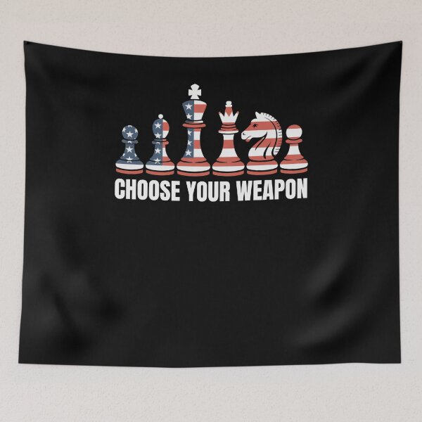 Item preview, Choose your weapon American flag chess pieces chess player designed and sold by snowry.