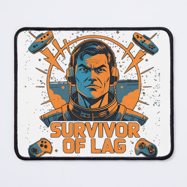Item preview, Survivor of Lag – Retro Space Pilot Tee designed and sold by OhMyCotton.