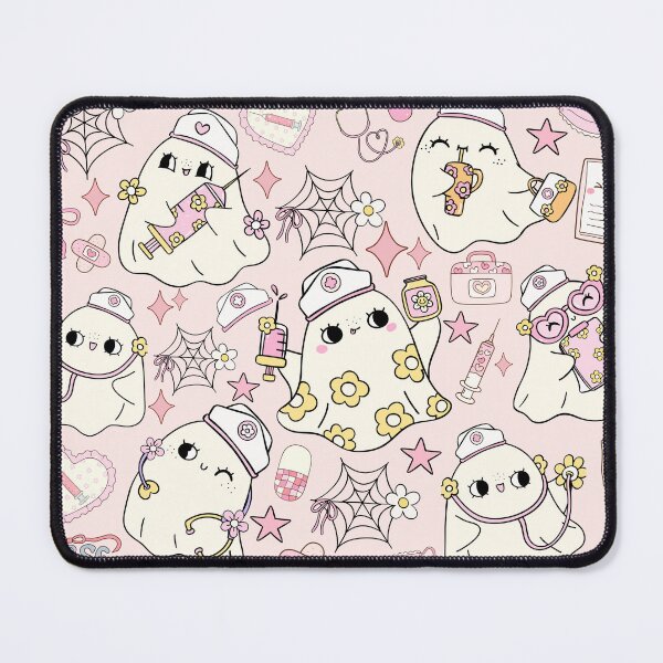 Item preview, Kawaii Ghost Nurse Pattern – Cute Halloween Medical Design designed and sold by baucestudio.