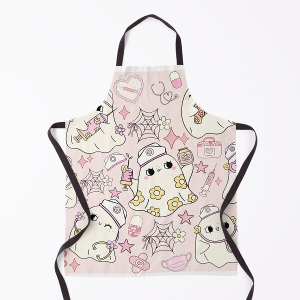Item preview, Kawaii Ghost Nurse Pattern – Cute Halloween Medical Design designed and sold by baucestudio.