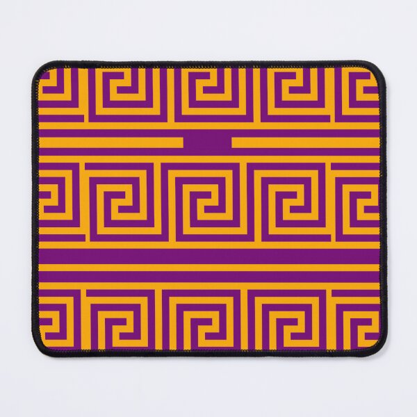 Item preview, Yellow On Purple Background Greek Key Fret Pattern designed and sold by PatternTitan.
