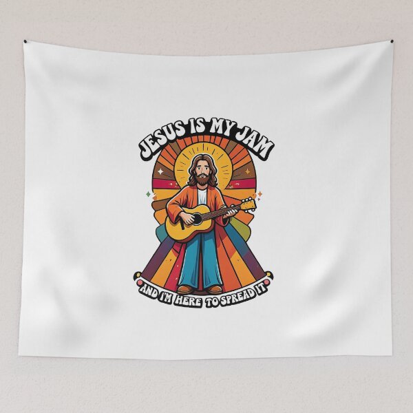 Item preview, Jesus is my Jam and I’m Here to Spread It designed and sold by LaughLine Design.