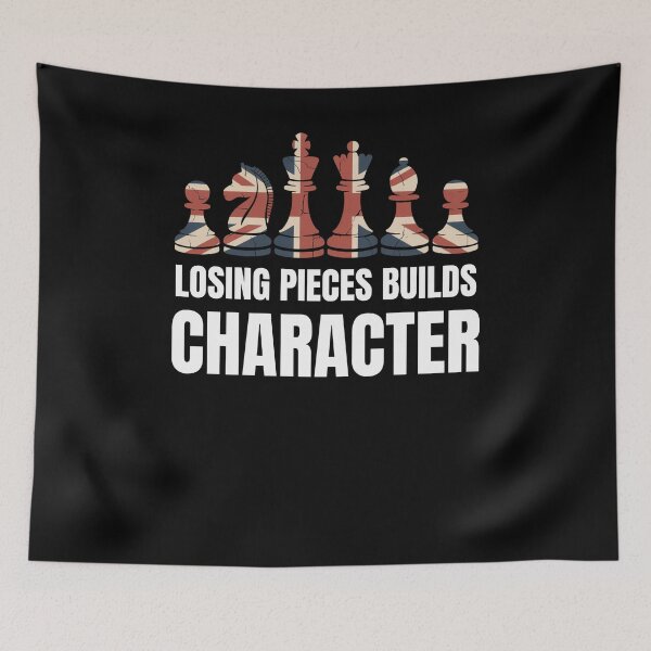 Item preview, Losing Pieces Builds Character UK flag chess pieces designed and sold by snowry.