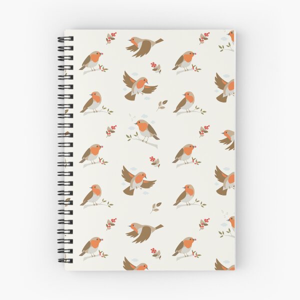 Item preview, European Robin bird poses pattern designed and sold by Rômulo Queiroz.