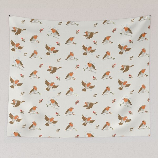 Item preview, European Robin bird poses pattern designed and sold by Rômulo Queiroz.