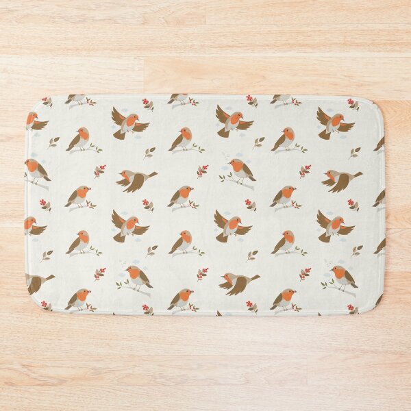 Item preview, European Robin bird poses pattern designed and sold by Rômulo Queiroz.