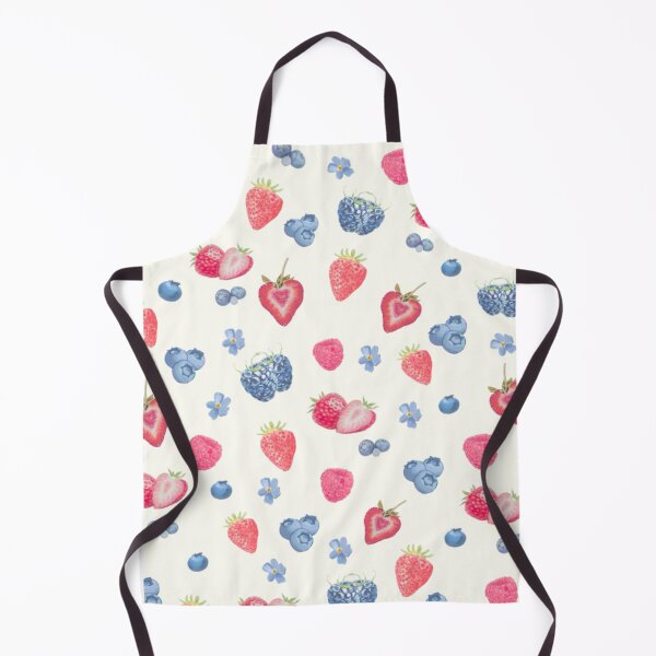 Item preview, strawberry and blueberry fruit pattern designed and sold by coastal collective.
