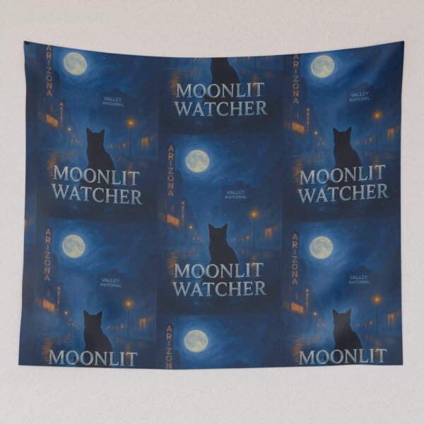 Item preview, Moonlit Watcher - Feline Protector  designed and sold by CleverCulture.