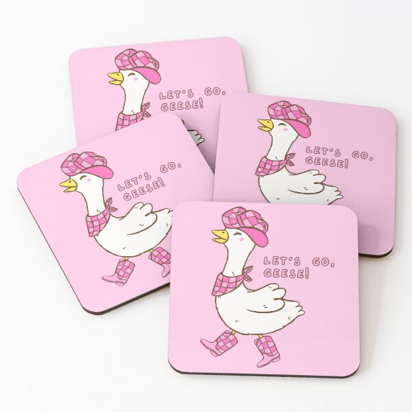 Item preview, Let’s Go Geese! – Kawaii Goose in Sparkly Pink Cowgirl Outfit designed and sold by smeraldosecrets.
