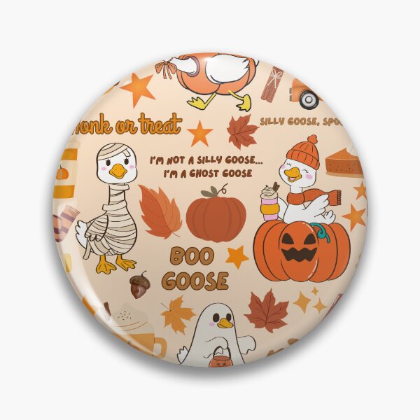 Item preview, Funny Fall Goose Pattern – Halloween & Autumn Cozy Design designed and sold by baucestudio.