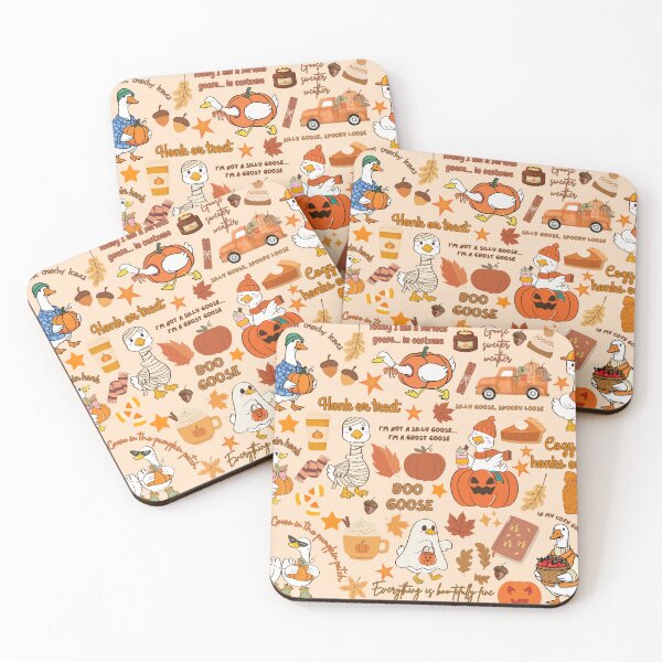 Item preview, Funny Fall Goose Pattern – Halloween & Autumn Cozy Design designed and sold by baucestudio.