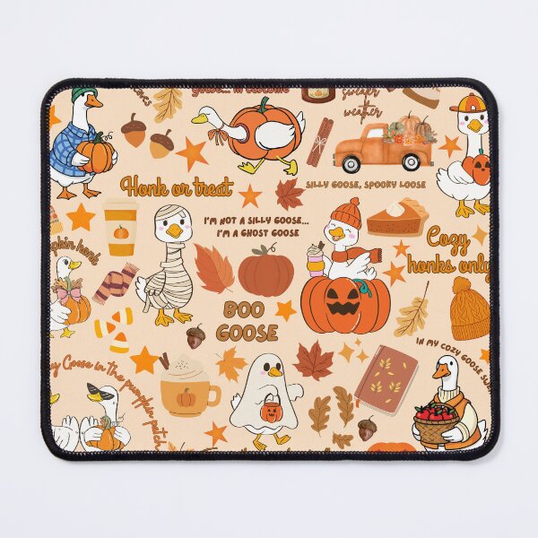 Item preview, Funny Fall Goose Pattern – Halloween & Autumn Cozy Design designed and sold by baucestudio.