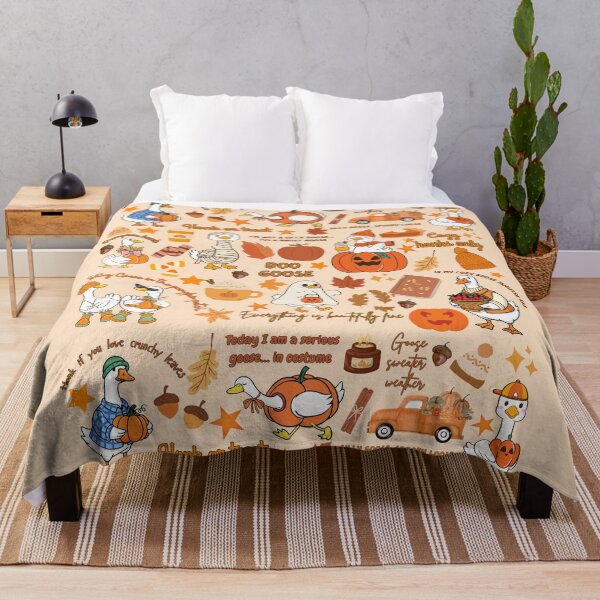 Item preview, Funny Fall Goose Pattern – Halloween & Autumn Cozy Design designed and sold by baucestudio.