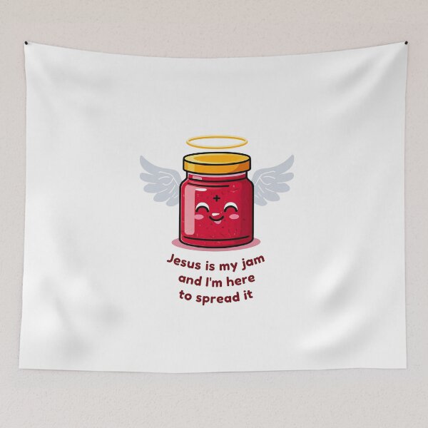 Item preview, Jesus is my Jam and I’m Here to Spread It designed and sold by LaughLine Design.
