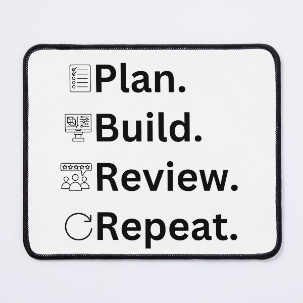 Item preview, Plan. Build. Review. Repeat. designed and sold by Agile Whimsy.