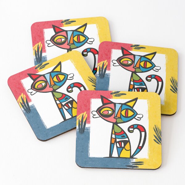 Item preview, Abstract Cat – Modern Pop Art Colorful Design designed and sold by DesignArtist.ia.