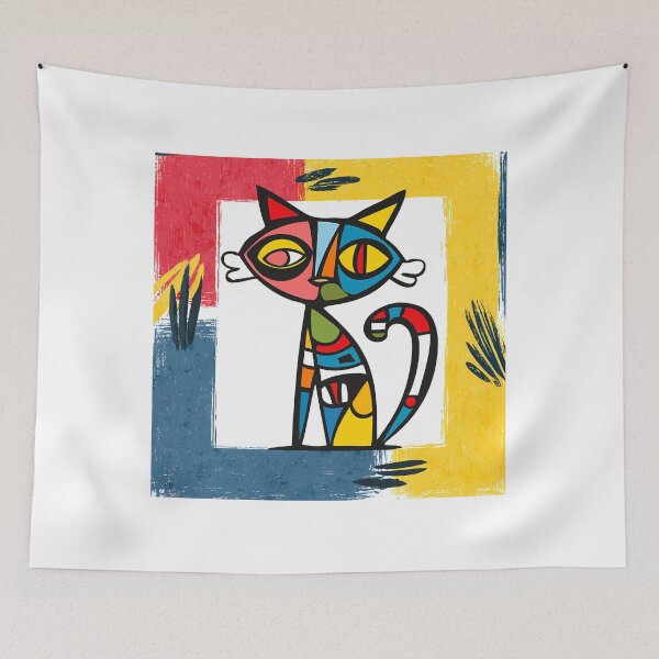 Item preview, Abstract Cat – Modern Pop Art Colorful Design designed and sold by DesignArtist.ia.