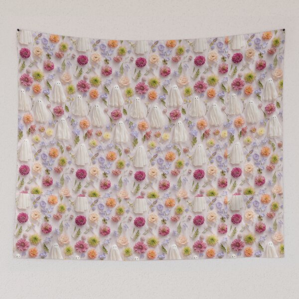 Item preview, Floral Ghost Pattern – Whimsical Pastel Halloween Design designed and sold by baucestudio.