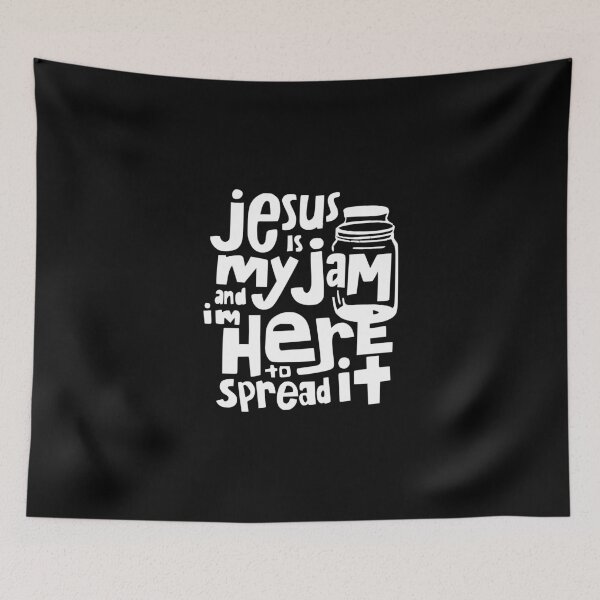 Item preview, Jesus is my Jam and I’m Here to Spread It designed and sold by LaughLine Design.