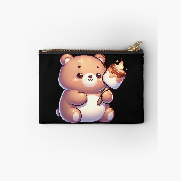 Item preview, Kawaii S'mores Bear Art: Cute Marshmallow Roasting Campfire Sweet Treat Design designed and sold by NSB-Design.