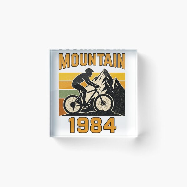 Item preview, Mountain 1984 Retro MTB Cycling Artwork designed and sold by Qbi Cycle & Co. – Cycling Apparel & Accessories.