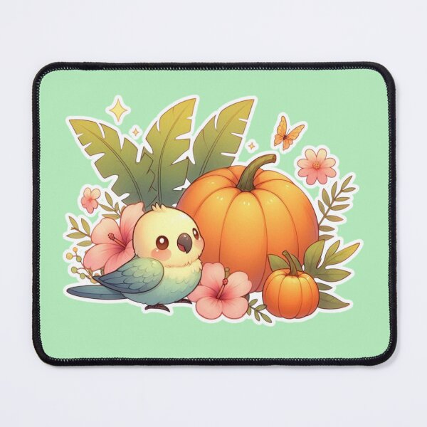 Item preview, Autumn Pumpkin Parrot – Cute Tropical Fall Bird Illustration designed and sold by Sugar Wisdom .