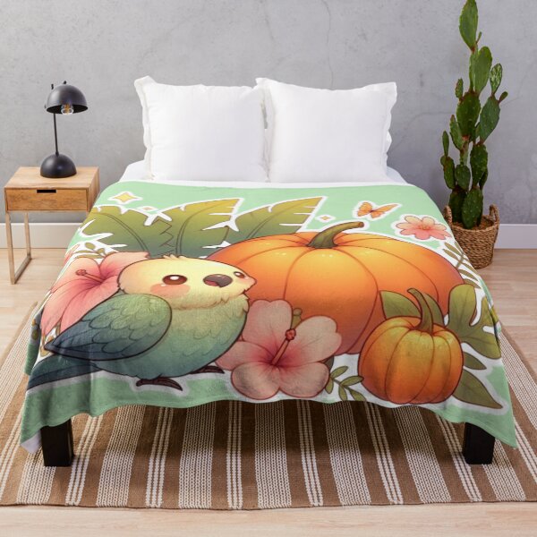 Item preview, Autumn Pumpkin Parrot – Cute Tropical Fall Bird Illustration designed and sold by Sugar Wisdom .