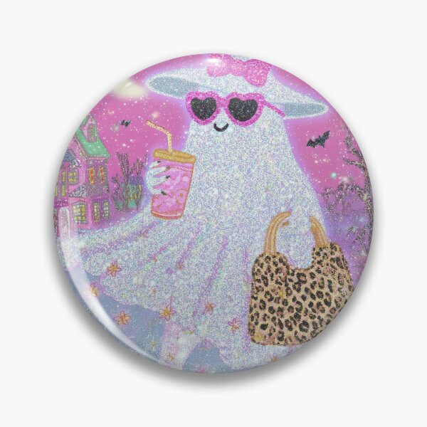 Item preview, Glitter Glam Ghost – Sparkly Pink Halloween Fashion Design designed and sold by baucestudio.