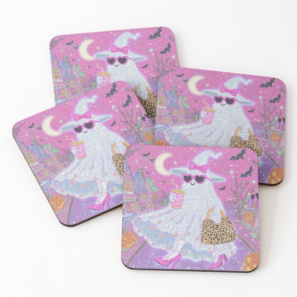 Item preview, Glitter Glam Ghost – Sparkly Pink Halloween Fashion Design designed and sold by baucestudio.