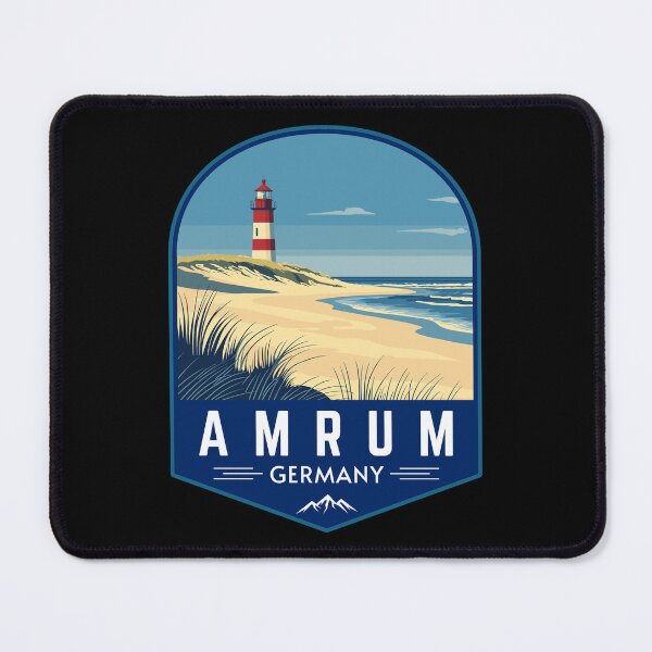 Item preview, Amrum Island in Germany, Vintage Travel Art Badge designed and sold by MaateoDesign.