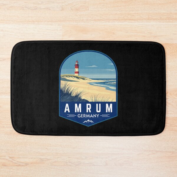 Item preview, Amrum Island in Germany, Vintage Travel Art Badge designed and sold by MaateoDesign.