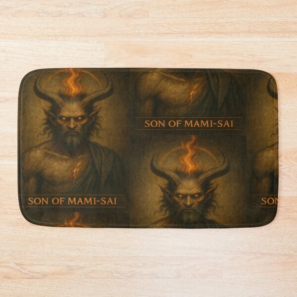 Item preview, Son of Mami-Sai – Demonic God Art, Gothic Horror, Dark Occult Fantasy, Satanic Aesthetic, Hellfire Demon Portrait designed and sold by ReyDeLaCalle.