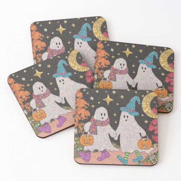Item preview, Glitter Halloween Ghosts – Cute Autumn Night Trick-or-Treat Design designed and sold by baucestudio.
