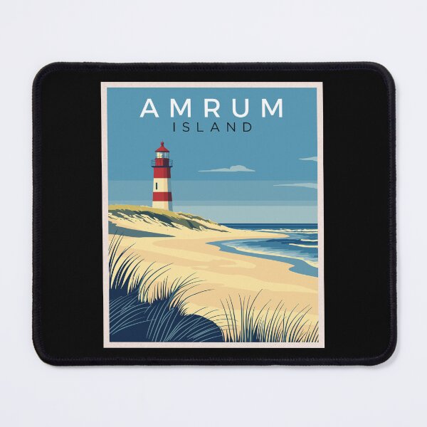 Item preview, Amrum Island in Germany, Vintage Art Travel Landscape designed and sold by MaateoDesign.