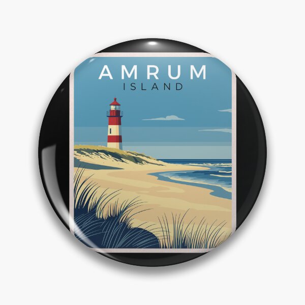 Item preview, Amrum Island in Germany, Vintage Art Travel Landscape designed and sold by MaateoDesign.
