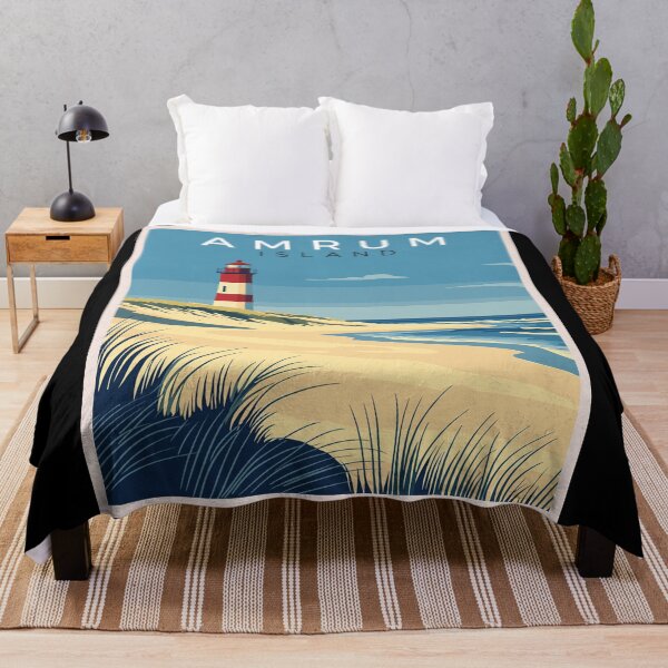 Item preview, Amrum Island in Germany, Vintage Art Travel Landscape designed and sold by MaateoDesign.