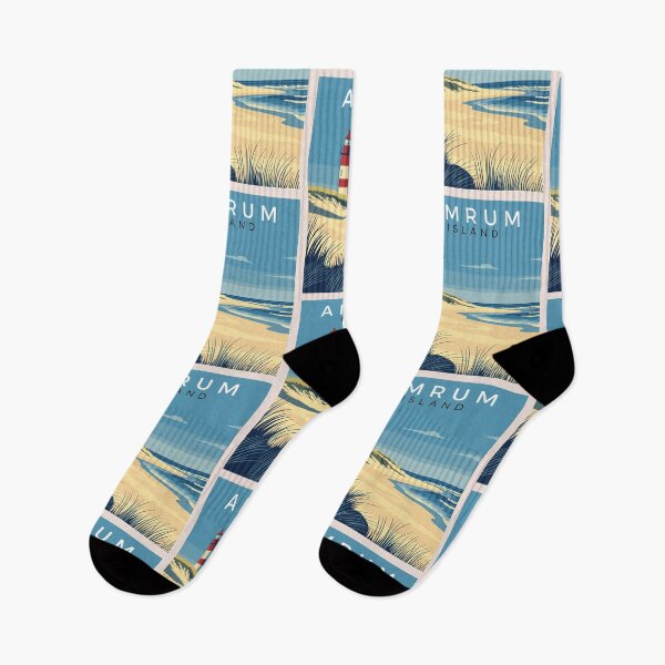 Item preview, Amrum Island in Germany, Vintage Art Travel Landscape designed and sold by MaateoDesign.