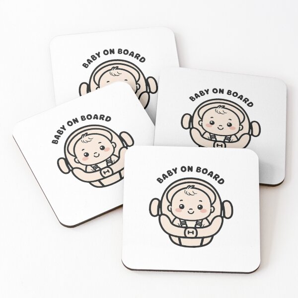 Item preview, Baby On Board | Cute Quote and Safety Inspired Car Travel Design designed and sold by KiValuate.