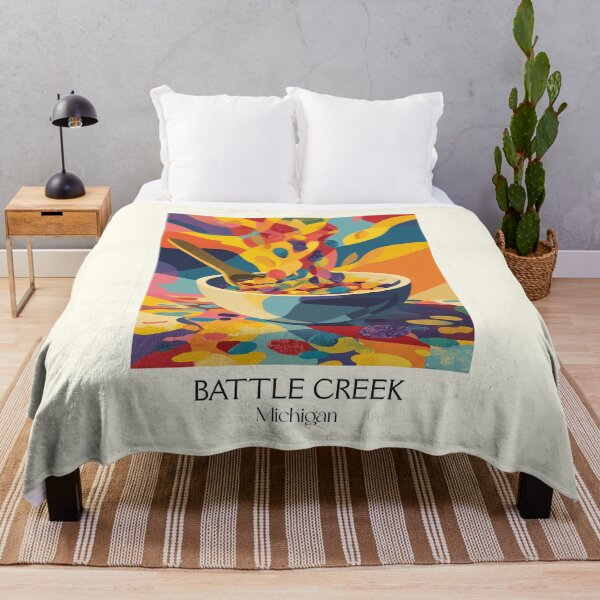 Item preview, Battle Creek Michigan Retro Travel Art | Cereal City Pop Art Design designed and sold by TuncGK.